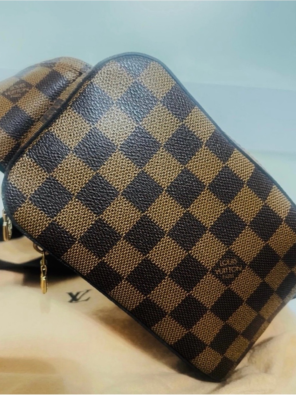 Louis Vuitton Brown Damier Ebene Checker Crossbody Pouch